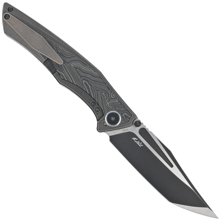 Nóż składany Bestech Togatta Bronze Titanium/Black-Green G10, Black Stonewashed/Satin M390 by Koens Craft (BT2102E)
