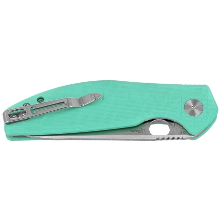 Bestechman Angry Owl Knife Aqua G10, Satin/Stonewashed D2 by Keanu Alfaro (BMK12B-1)