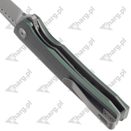 Bestech Slyther Knife Black/Green G10, Grey Titanized 14C28N (BG51D)