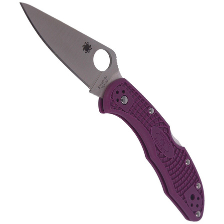 Nóż składany Spyderco Delica 4 FRN Purple Flat Ground Plain (C11FPPR)