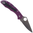 Nóż składany Spyderco Delica 4 FRN Purple Flat Ground Plain (C11FPPR)