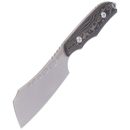 Kubey Knife Aiden, Black Micarta, Sand Blasted D2 by Damiano Dall'Amico (KU341A)