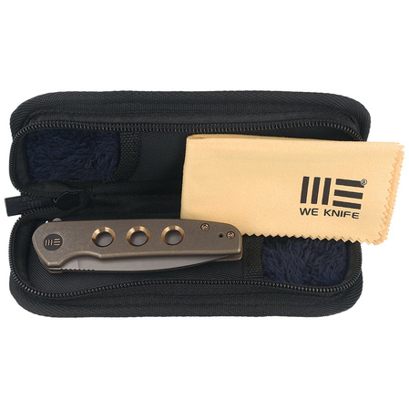 Nóż składany WE Knife Shakan LE No 176/210 Bronze Titanium, Gray Stonewashed CPM 20CV (WE20052B-2)