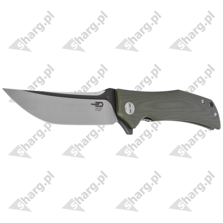 Nóż składany Bestech Scimitar Army Green G10, Gray/Satin D2 (BG05B-2)