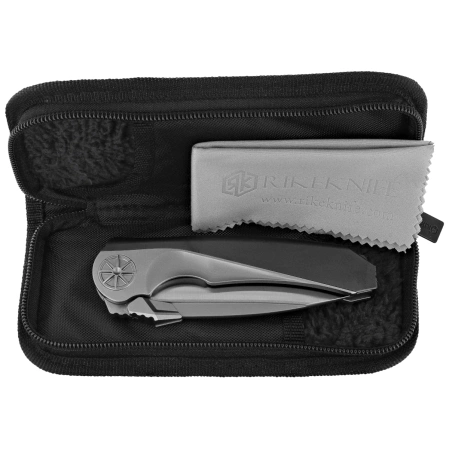 Nóż składany Rike Knife Tissot Black Titanium, Satin M390 (RK-Tissot 1-B)
