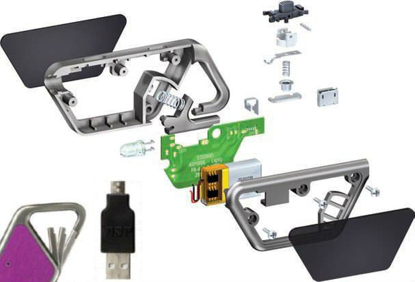 ASP Sapphire USB LED Flashlight Glass Black - 53600