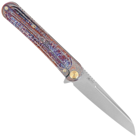 Nóż składany Kubey KB Knives Dandy Flamed Titanium, Sandblasted CPM S90V by Maksym Tkachuk (KB247H)