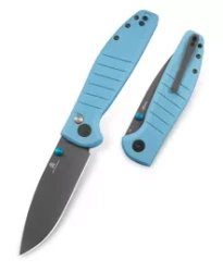 Bestechman Knife Goodboy Blue G10, Grey DLC D2 by Keanu Alfaro (BMK04C)