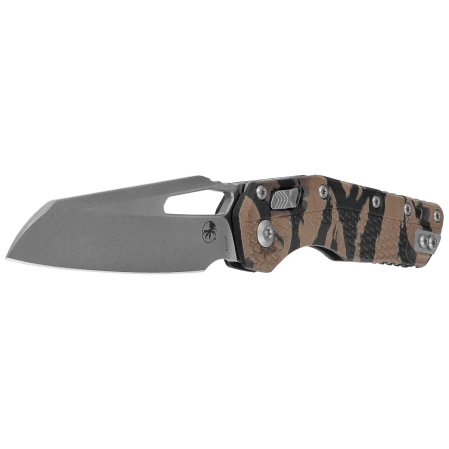 Nóż składany Microtech MSI S/E Ram-Lok Tiger Stripe Camo Tri-Grip Polymer, Apocalyptic M390MK by Tony Marfione (210T-10APPMTRC)