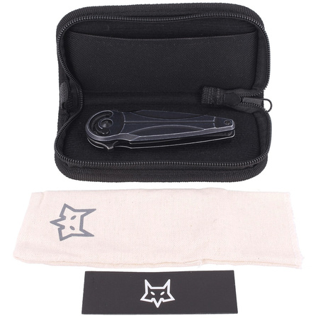 FOX Knife Saturn Black Aluminium, Stone washed N690Co by Denis Simonutti (FX-551 ALB)