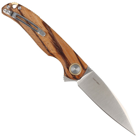 BlackFox Argus Ziricote Wood, Satin D2 by Grigorii Matveev knife (BF-760 W)