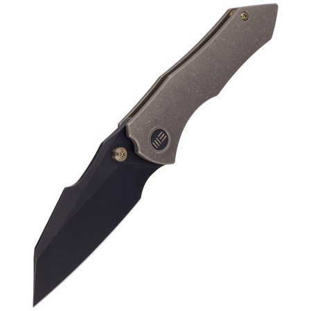 WE Knife High-Fin Bronze Titanium, Black Stonewashed CPM 20CV by Gavko Knives (WE22005-2)