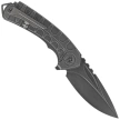 Bestech Buwaya Black Titanium, Black Stonewashed M390 by Kombou Knife (BT2203C)