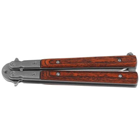Nóż motylek Martinez Albainox Balisong Red Micarta, Satin 3Cr13Mov (02071)