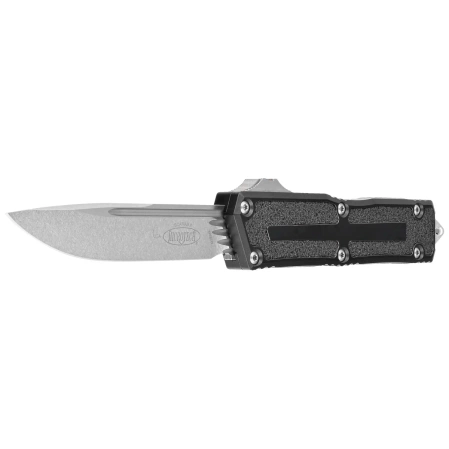Nóż automatyczny OTF Microtech Scarab II Gen III S/E Black Aluminium, Stonewashed M390MK by Tony Marfione (1278-10)