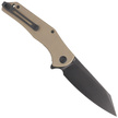 Kubey Knife Flash Tan G10, Blackwashed AUS-10 (KU158J)