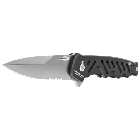 Extrema Ratio Caimano Nero N.A. Black Aluminum Knife, Satin N690 (04.1000.0166/SAT/BLK)