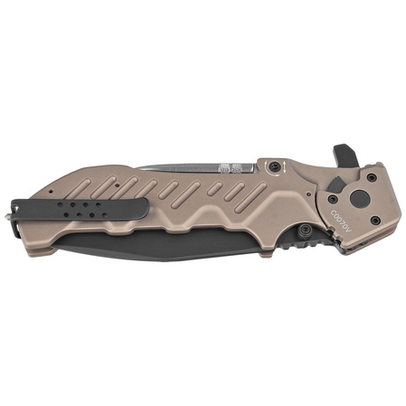 Extrema Ratio Glauca G1 Tactical Mud Aluminum Knife, Black MIL-C N690 (04.1000.0179/TM)