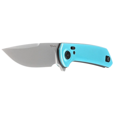 Nóż składany Reate PL-XF-A-8 Blue Aluminium, Stonewashed Nitro-V
