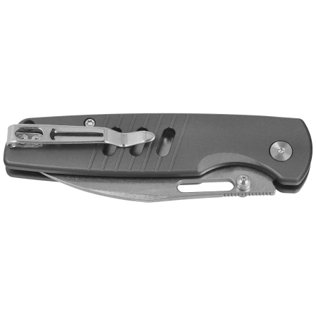 Bestechman Vector Knife Grey Aluminum, Stonewashed D2 (BMK15B)