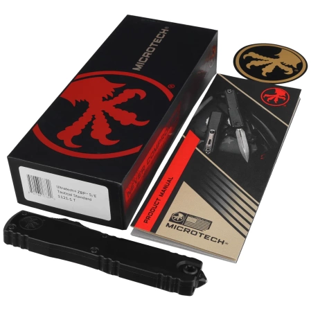 Nóż automatyczny OTF Microtech Ultratech Gen III ZBP S/E Black Aluminium, Tactical M390MK by Tony Marfione (1121-1T)