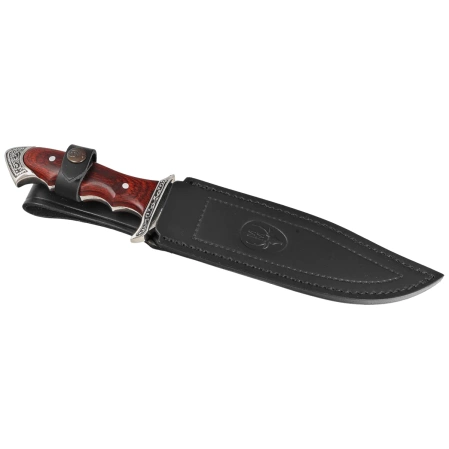 Muela 21833 Red Pakka Wood, Satin X50CrMoV15 knife