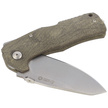 LionSteel TM1 Green Canvas Micarta, Satin Sleipner by Molletta (TM1 CVG)