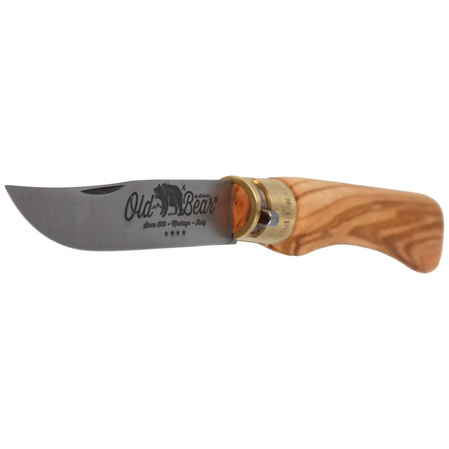 Nóż składany Antonini Old Bear Classical XL Olive Wood, Satin AISI 420 (9307/23_LU)