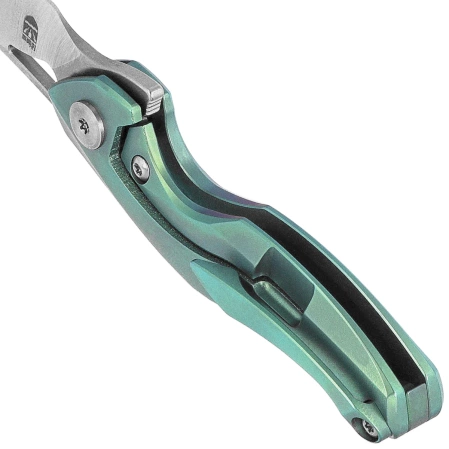 Bestech The Reticulan Neck Knife Green Titanium, Stonewashed / Satin CPM S35VN by Elijah Isham (BT1810C)