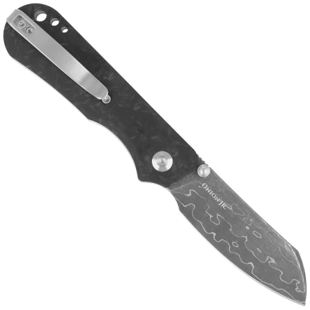 Civivi Crabby Knife Shredded Carbon Fiber, Damascus by Ken Onion Jr. (C24055-DS1)