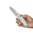 Kubey Bluff White G10, Sandblasted 14C28N by Garet Caronna (KU248G)