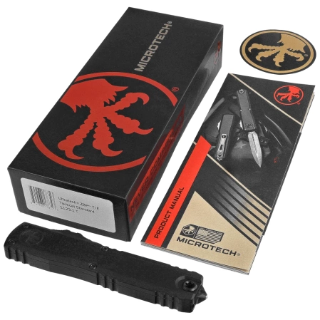 Nóż automatyczny OTF Microtech Ultratech Gen III ZBP T/E Black Aluminium, Tactical M390MK by Tony Marfione (1123-1T)