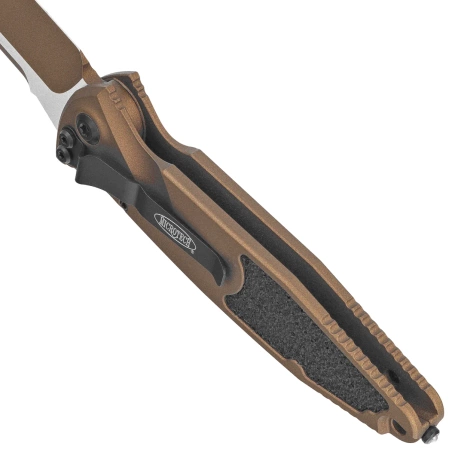 Nóż automatyczny Microtech Socom Elite Auto S/E Cerakote Burnt Bronze Aluminium, Cerakote Burnt Bronze M390 by Tony Marfione (160A-1UB-C19Z4)