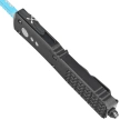 Microtech Ultratech D/E Jedi Knight Signature OTF Knife Tri-Grip Black Aluminum, Blue P/S M390 by Tony Marfione (122-2JK)