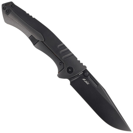 Bestech Keen II Black-Orange G10/Titanium, Black Stonewashed CPM S35VN by Koens Craft knife (BT2301F)