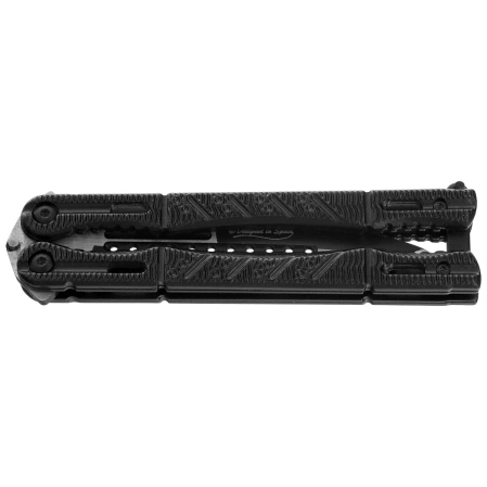 Martinez Albainox Balisong Knife Black Aluminum, Black 3Cr13Mov (02099)