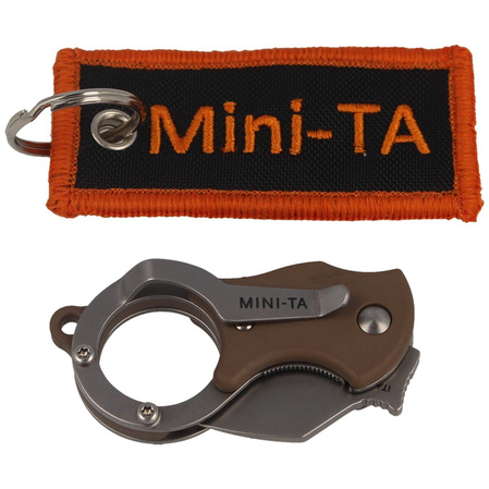 FOX Mini-TA Folding Knife FRN Coyote, Bead Blasted Blade (FX-536 CB)