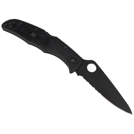 Spyderco Endura 4 FRN Black/Black Blade Combination Knife (C10PSBBK)
