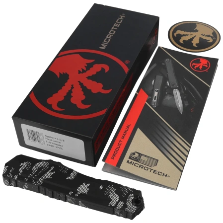 Nóż automatyczny OTF Microtech Cypher II D/E Pixel Camo Aluminium, Pixel Camo F/S M390MK by Deryk Munroe and Tony Marfione (1242-3PXC)