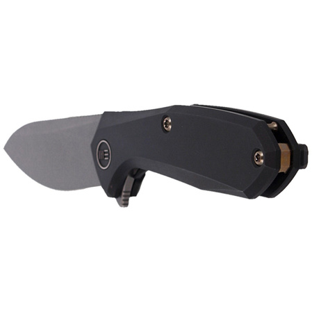 WE Knife Mote Black Titanium, Gray Stonewashed CPM S35VN by Ostap Hel (2005C)