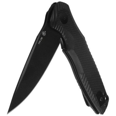 Spartan Blades Poros Knife Black G10, Black TiNi CPM 154CM by Curtis Iovito (SFBL11BK)