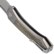 Nóż składany LionSteel Twain Gray Titanium / Green Canvas Micarta, Satin MagnaCut by Gianni Pauletta (TW GY CVG)