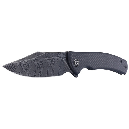 Nóż składany Civivi Sinisys Black G10, Black Hand Rubbed Damascus (C20039-DS1)