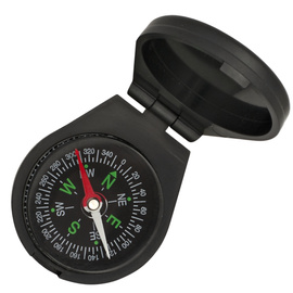 Barbaric Oil Filled Fiber Compass With Flap, Black PVC (33142)