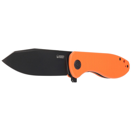 Nóż składany Kubey Knife Master Chief Orange G10, Blackwashed AUS-10 by Keanu Alfaro (KU358E)