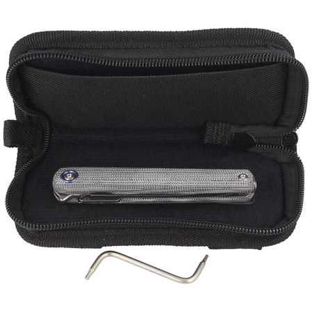 Nóż składany MKM Flame Light Dagger Black Micarta, Stonewashed M390 by Michael Zieba (MK FL02L-BC)