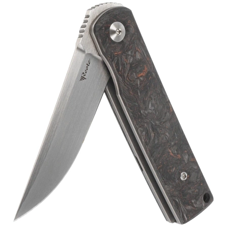 Reate Bushido Knife Titanium/Dark Matter Copper Fat Carbon, Hand Satin M390