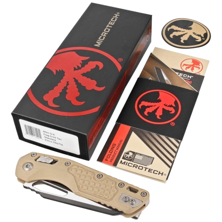 Microtech MSI S/E Tan Frag G10, Black M390MK by Tony Marfione (210-1FRGTTA)