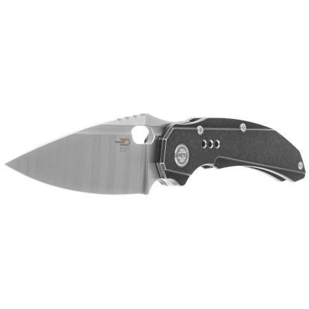 Bestech Exploit Black Titanium Knife, Satin CPM S35VN by Todd Knife and Tool (BT2005B)