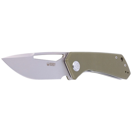 Nóż składany Kubey Thalia Green G10, Beadblasted D2 (KU331D)